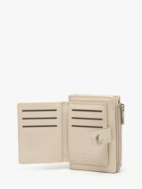 Portemonnee Met Kaarthouder Saffiano Miniprix Beige saffiano F5012-vue-porte