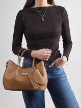 Sac Port� Main Clarence Ted lapidus Marron clarence AV51103-vue-porte