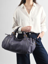 Sac 24h  Icone Cuir Gerard darel Violet icone DDS01410-vue-porte