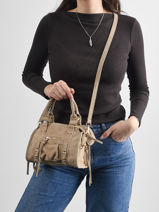 Sac Bandouli�re Velvet Milano Beige velvet VE24092O-vue-porte