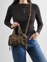 Sac Bandouli�re Velvet Cuir Milano Beige velvet VE24092O-vue-porte