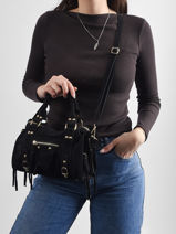 Sac Bandouli�re Velvet Cuir Milano Noir velvet VE24093O-vue-porte