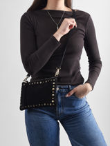 Cross Body Tas Velvet Milano Zwart velvet VE24111O-vue-porte