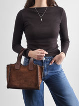 Sac Port� Main Velvet Caviar Milano Marron velvet caviar VC25111-vue-porte