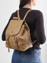 Sac � Dos Lulu castagnette Beige bride ALEXIANE-vue-porte