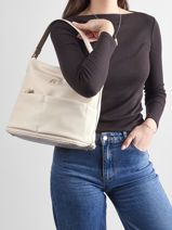 Sac Port� �paule Soft Lulu castagnette Blanc soft AISSAM-vue-porte
