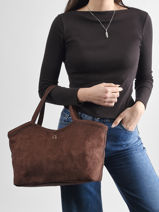 Handtas Identite Lulu castagnette Bruin identite D-vue-porte