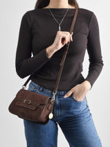 Sac Bandouli�re Buckle Lulu castagnette Marron buckle D-vue-porte