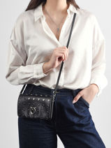 Cross Body Tas Love Bag Soft Leder Pinko Zwart love bag soft 6023A39A-vue-porte