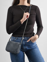 Sac Bandouli�re Leather Biba Bleu leather BET12L-vue-porte