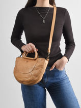 Sac Bandouli�re Heritage Cuir Biba Bleu heritage MIB1L-vue-porte