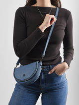 Cross Body Tas Heritage Leder Biba Blauw heritage YAM1L-vue-porte