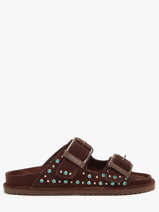 Sandales En Cuir Colors of california Marron women CBIOW05N