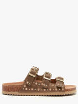Sandales En Cuir Colors of california Marron women HCBIO601