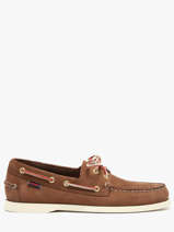 Chaussures Bateau En Cuir Sebago Marron men 7000GA0