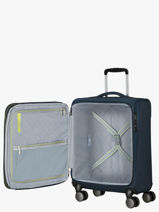 Valise Cabine Extensible American tourister Bleu wanderlite 158076-vue-porte