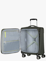 Uitbreidbare Handbagage American tourister Groen wanderlite 158076-vue-porte