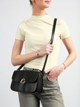 Sac Bandouli�re Paris Philos Cuir Lancaster Noir paris philos 82-vue-porte