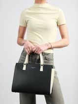 Sac Trap�ze Smooth Cuir Lancaster Bleu smooth 4-vue-porte