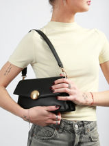 Sac Bandouli�re Tennis Bliss Cuir Lacoste Beige tennis bliss NF5105IT-vue-porte