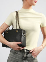 Schoudertas Vintage Leder Mila louise Zwart vintage 3889C1-vue-porte