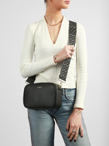 Sac Bandouli�re Grained Flora & co Rouge grained F6967OR-vue-porte