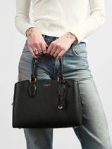 Handtas Dune Polyurethaan David jones Zwart dune CM7252-vue-porte