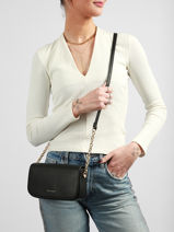 Sac Bandouli�re Saffiano David jones Noir saffiano CM8419-vue-porte