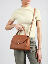 Cross Body Tas Milano Pia Leder Lancaster Bruin milano pia 131-vue-porte