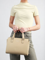 Sac Trap�ze Smooth Cuir Lancaster Beige smooth 3-vue-porte