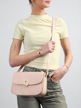 Sac Bandouli�re Paris Philos Cuir Lancaster Rose paris philos 82-vue-porte