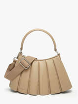 Sac Port� �paule Lenglen Cuir Lacoste Beige lenglen NU5011DP