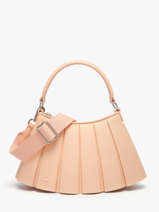 Sac Port� �paule Lenglen Cuir Lacoste Beige lenglen NU5011DP