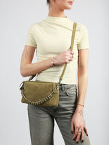 Sac Bandouli�re Vintage Cuir Mila louise Beige vintage 23673V-vue-porte