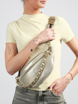 Sac Banane Cuir Mila louise Blanc vintage 23689X-vue-porte