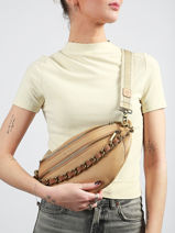Heuptasje Leder Mila louise Beige vintage 23689C1-vue-porte