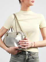 Sac Port� �paule Vintage Cuir Mila louise Bleu vintage 3889RX-vue-porte