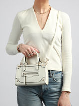 Cross Body Tas Saffiano Miniprix Wit saffiano F7561-vue-porte