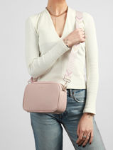 Sac Bandouli�re Grained Miniprix Rose grained F6967OR-vue-porte