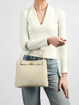 Sac Port� �paule Saffiano David jones Beige saffiano CM6829-vue-porte