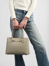 Sac Port� Main Saffiano David jones Beige saffiano CM8353-vue-porte