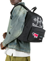 Sac � Dos 1 Compartiment + Pc 14" Eastpak Noir eastpak x keithharing A5BG4KEI-vue-porte