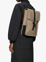 Backpack Mini - Sac � Dos 1 Compartiment + Pc 13" Rains Beige city 13020-vue-porte