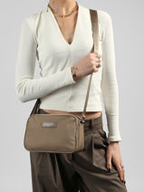 Sac Bandouli�re Basic Vita Nylon Lancaster Beige basic vita 76-vue-porte