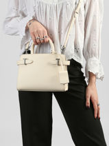 Sac � Main S Emilie Cuir Le tanneur Blanc emily PB328670-vue-porte