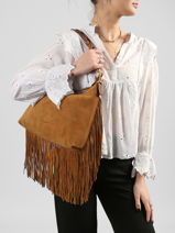 Sac Port� �paule Jess Cuir Vanessa bruno Marron jess 32V40916-vue-porte