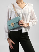 Cross Body Tas Moon Linnen Vanessa bruno Blauw moon 70V40533-vue-porte