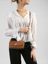 Sac Bandouli�re Nolita Cuir Michael kors Marron nolita S6GY5C5L-vue-porte