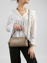 Sac Bandouli�re Emblem Trio Polyurethane Calvin klein jeans Beige emblem trio 4F3370G-vue-porte