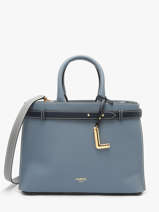 Sac Port� Main Faubourg Cuir Lancel Bleu faubourg A13548